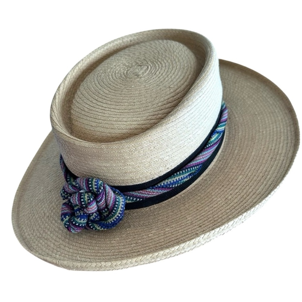 Vintage Ladies Panama Summer Hat-100% Palm Leaves. La Giralda Palm Hat